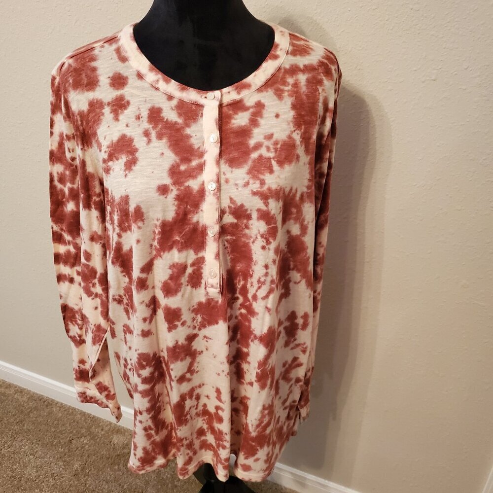 Style & Con.. Vintage long sleeve garment Tie Dye 100% soft cotton. Size 2X.
